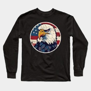 American Eagle. American Flag. Long Sleeve T-Shirt